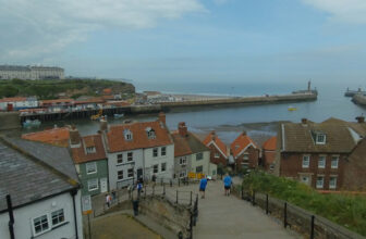 view down the 199 steps whitby